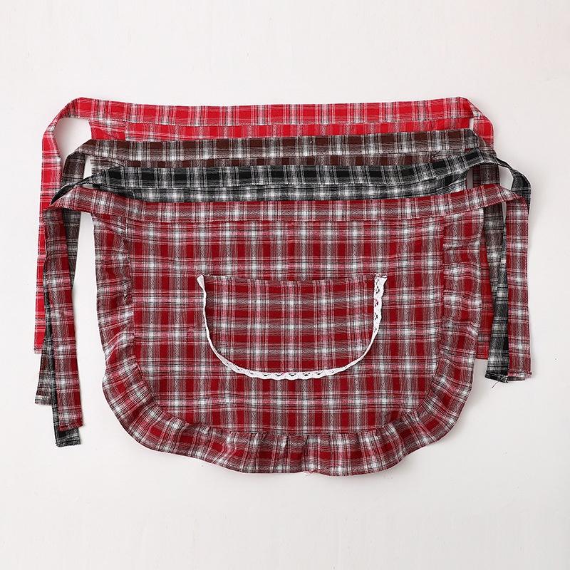 Apron Square Check Half Waist  - đánh giá và giá Home Cooking Service